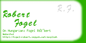 robert fogel business card